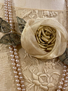 French Antique Ribbon Rose