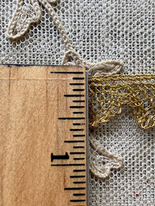 Gold Metal Lace Scalloped Border - French