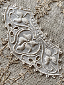 Embroidered Linen Appliques Arts & Crafts Era