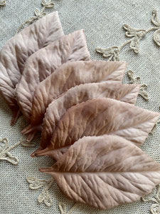 One Dozen Vintage Millinery Leaves in Three Different Color Choices