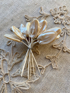 Vintage French Pearl Petals/Leaves for Ribbon Work