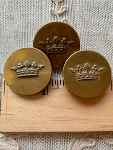 Crown of a Marquis Embossed French Antique Buttons