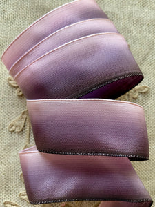 French Ombre Wired Ribbon in Five Pansy Colors