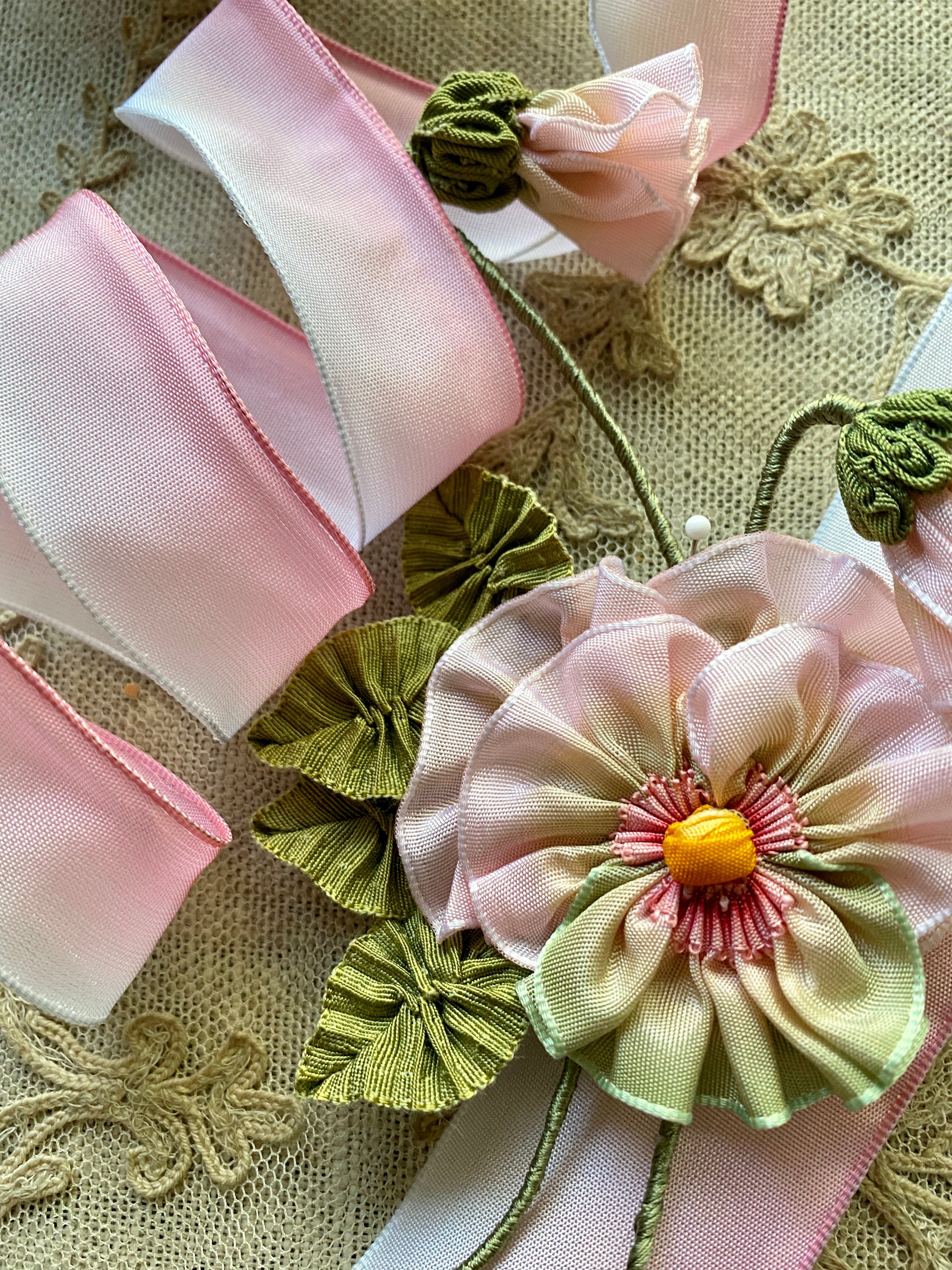 Vintage French Pink Satin Twill Ribbon – Vintage Passementerie