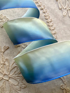 French Blue Green Ombre Ribbons In Three Color Choices