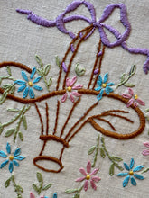 Load image into Gallery viewer, Vintage Hand Embroidered Flower Basket