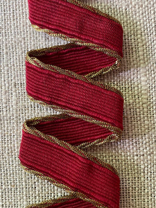 French Corded Ribbon Gold Cord Selvedges