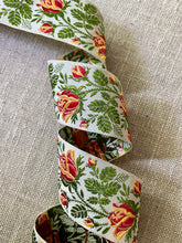 Load image into Gallery viewer, Vintage Roses &amp; Buds Ribbon by the Ten Yard Roll