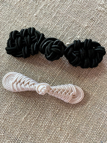 Hand Knotted Soutache Cord Vintage Button and Closure