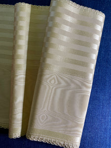 Antique Silk Satin Stripe & Moiré Ribbon