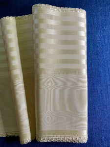 Antique Silk Satin Stripe & Moiré Ribbon