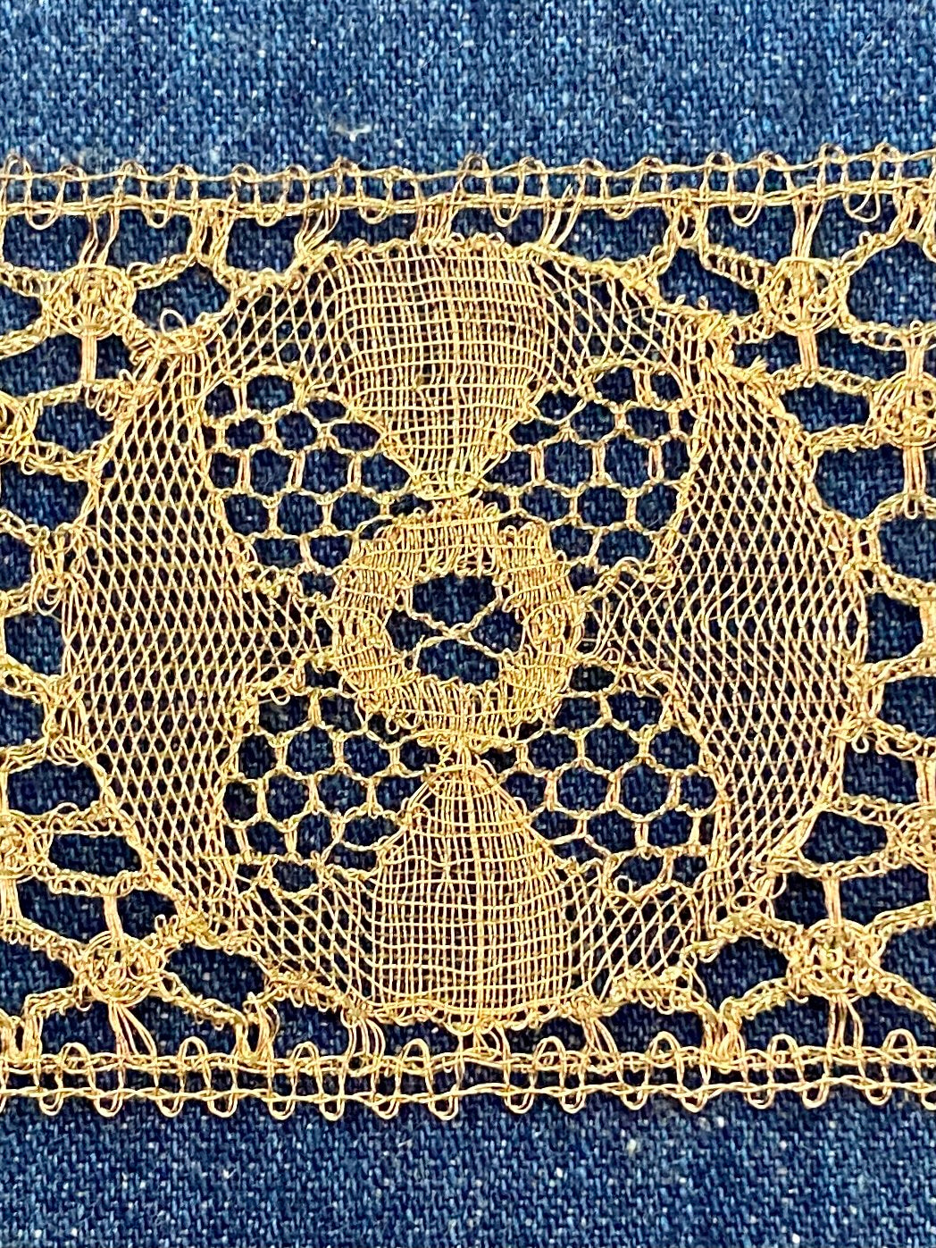 Antique French Gold Bullion Lace Trim, 68 Yards, New Old Stock