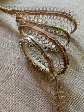 Load image into Gallery viewer, Antique French Silver Metal Sequin and Cord Trim