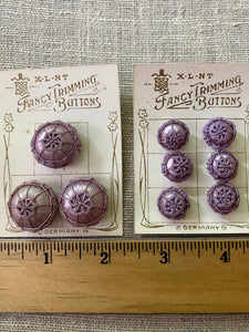 Antique Silk Passementerie Buttons with Needle Lace Cord Detail
