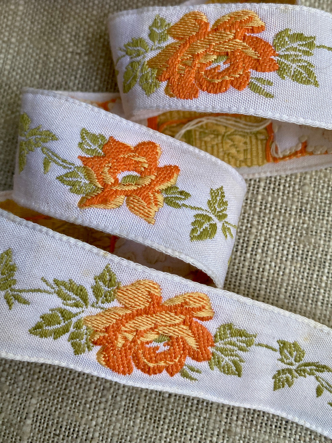 Mid Century Vintage French Ribbons, Buds or Roses