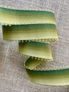 Three Different Antique Ombre and Pleated Ribbons