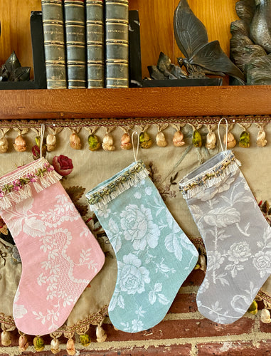 French Damask Christmas Stockings