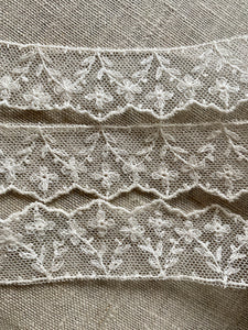 Vintage Embroidered Net Lace