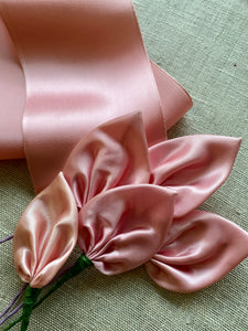 Single Faced Pink Satin Antique Ribbon