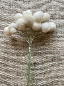 Vintage Spun Cotton Buds For Ribbon Work