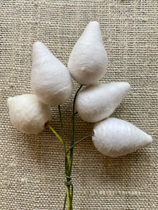 Vintage Spun Cotton Buds For Ribbon Work