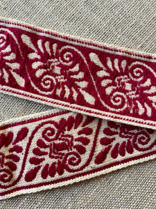 Turkey Red Woven Vintage Trim