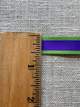Load image into Gallery viewer, French Silk Moiré Antique Ribbon Suffragette Colors