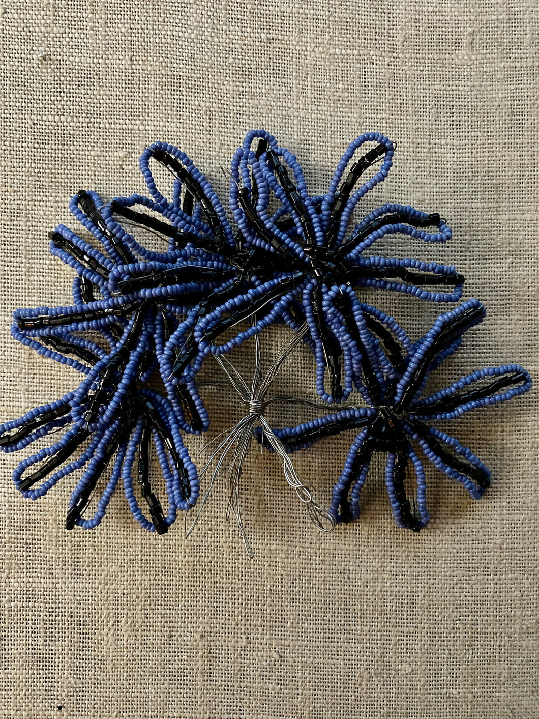 Antique French Beaded Leaves and Flowers