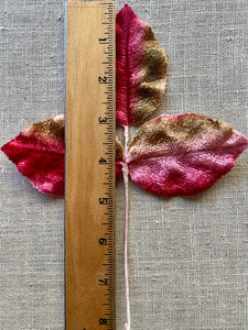 Vintage Millinery Leaves Pinks and Green
