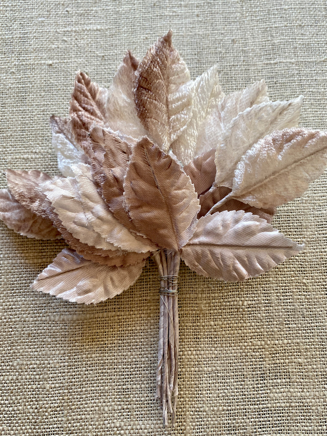 Vintage Millinery Leaves Bunch of Ten