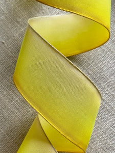 French Yellow Ombre Vintage Ribbons by the yard