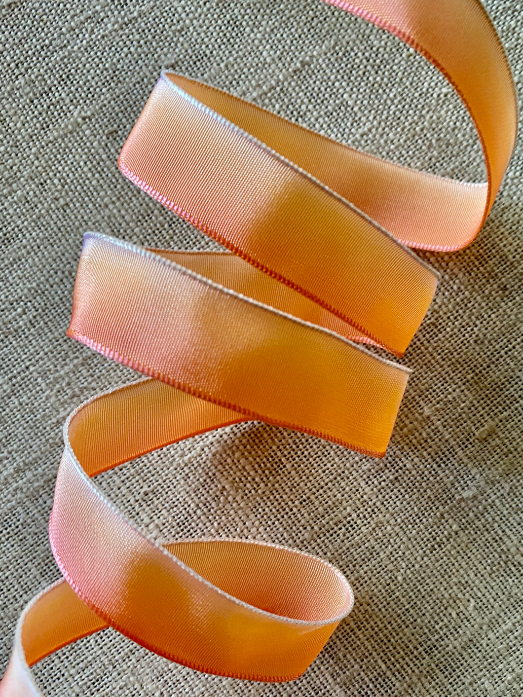 Apricot Peach French Ombre Ribbon