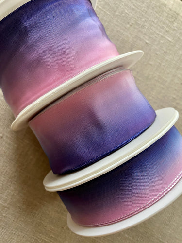 French Ombré Wired Ribbon Lavender Pink