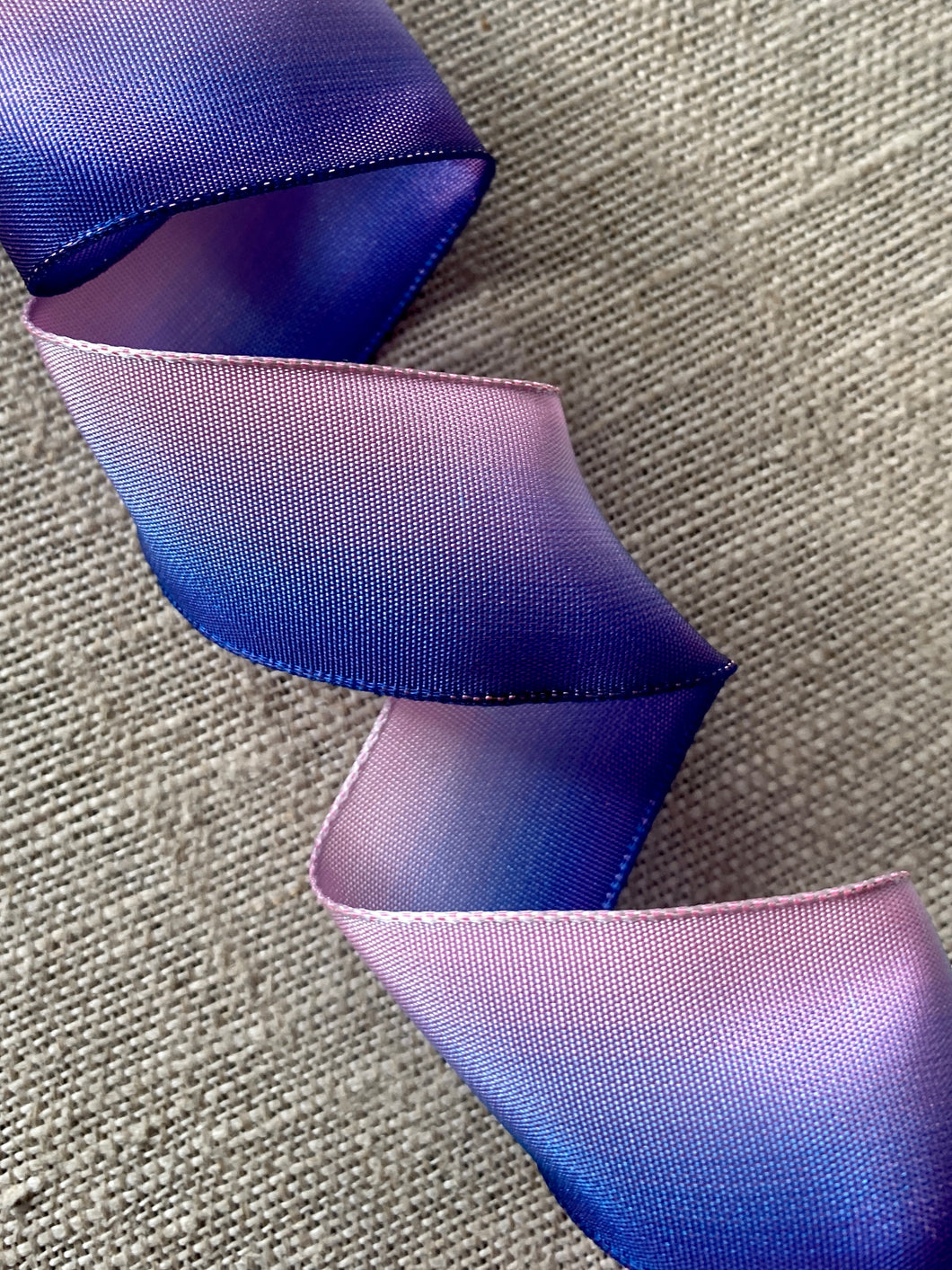French Ombré Wired Ribbon Lavender Pink
