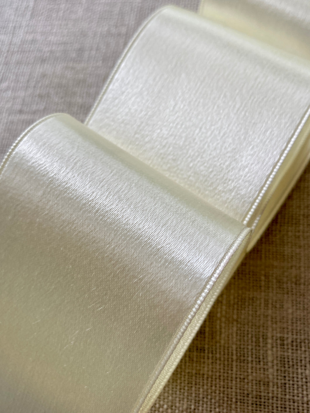 Mokuba Quality Cream Satin Ribbon