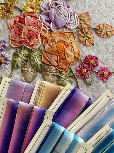 French Ombre Antique Ribbons for Flowers