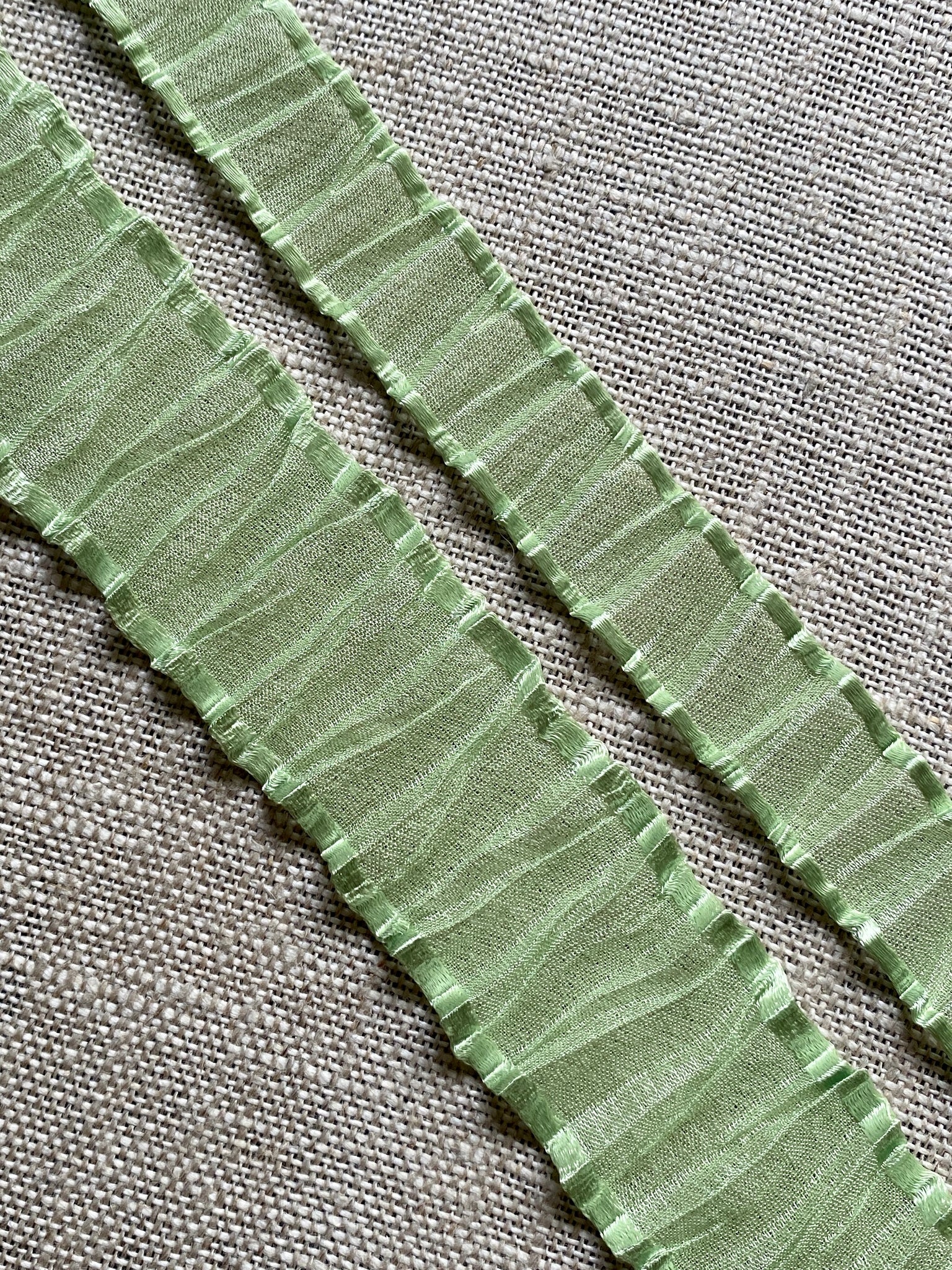 Mokuba Pleated Organdy Ribbon with Satin Edges – Vintage Passementerie