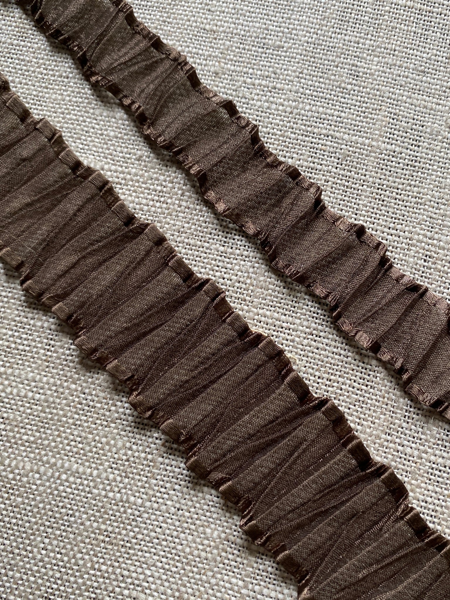 Organdy Ribbion Mokuba Pleated Organdy Ribbon with Satin Edges – Vintage Passementerie