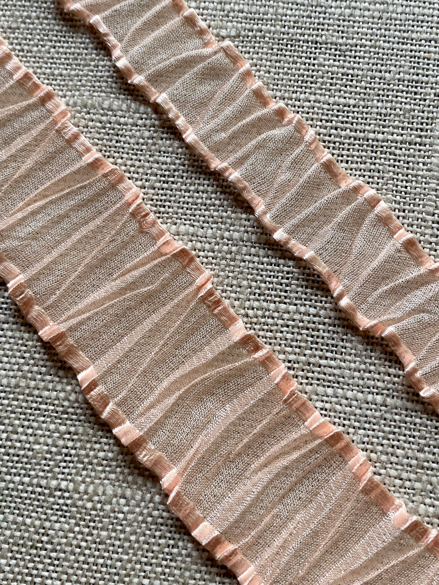 Organdy Ribbion Mokuba Pleated Organdy Ribbon with Satin Edges – Vintage Passementerie