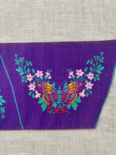 Load image into Gallery viewer, Vintage Embroidered Butterfly Slipper Vamps