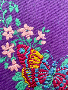 Vintage Embroidered Butterfly Slipper Vamps