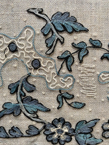 Antique Tambour Embroidered Net Yardage