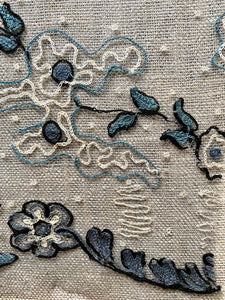 Antique Tambour Embroidered Net Yardage