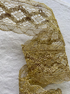 Vintage French Gold and Silver Lace