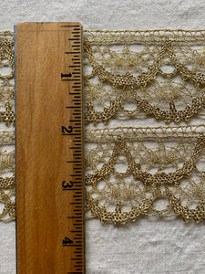 Vintage French Gold and Silver Lace