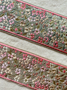 Vintage French Ribbon Pink Ombre Floral