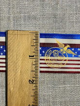 Load image into Gallery viewer, Antique French Ribbon with Woven Gold Eagle