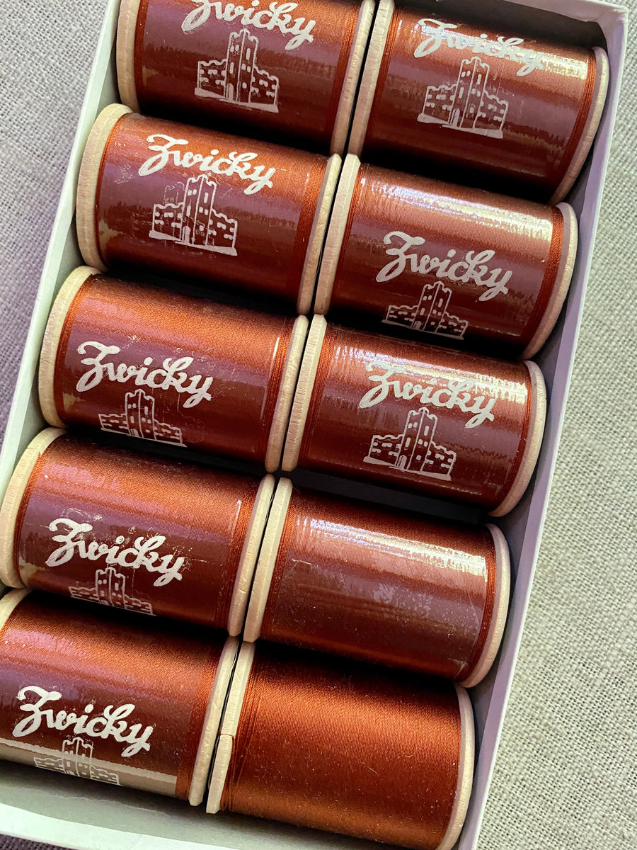 Zwicky Thread Vintage Zwicky Swiss Silk Sewing Thread Rust – Vintage Passementerie