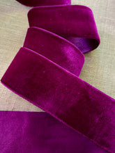 Load image into Gallery viewer, Antique Satin Back Velvet Ribbon Fuchsia