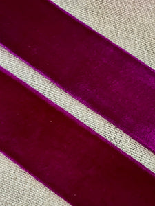 Antique Satin Back Velvet Ribbon Fuchsia